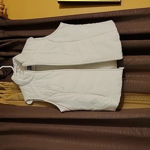 White puffer vest